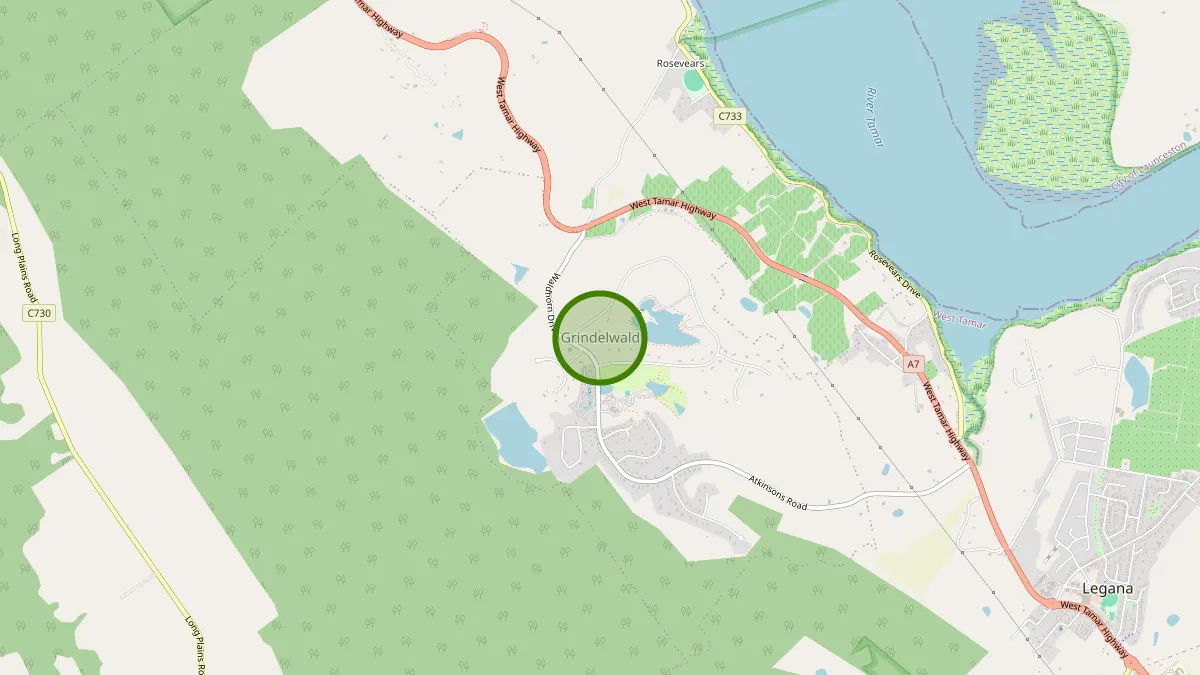 Launceston Rubbish Removal service area map for Grindelwald