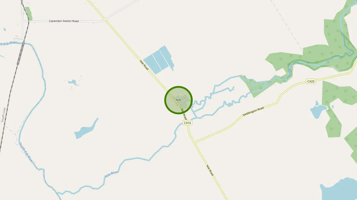 Launceston Rubbish Removal service area map for Nile